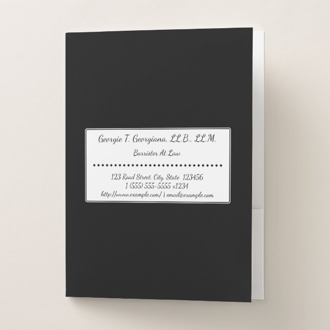 Basic Barrister At Law Pocket Folder (Front)