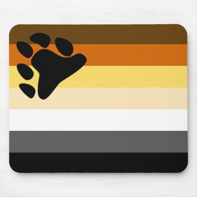 Basic Bear Pride Flag Mouse Pad (Front)