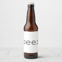 Basic Beer Label - White