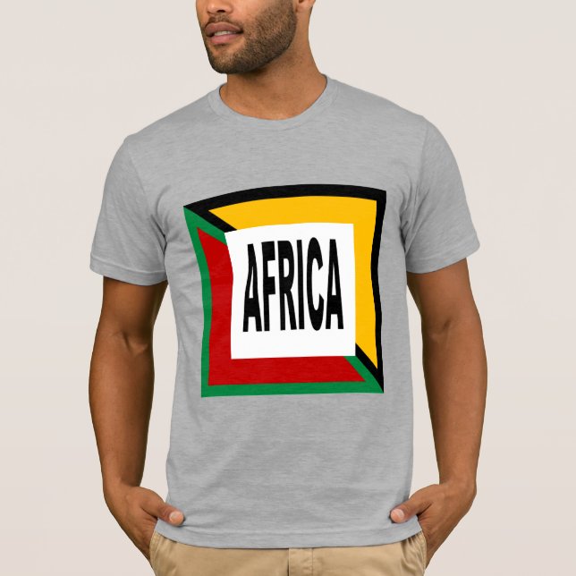 Basic BIO gray leather T-shirt DESIGN AFRICA (Front)
