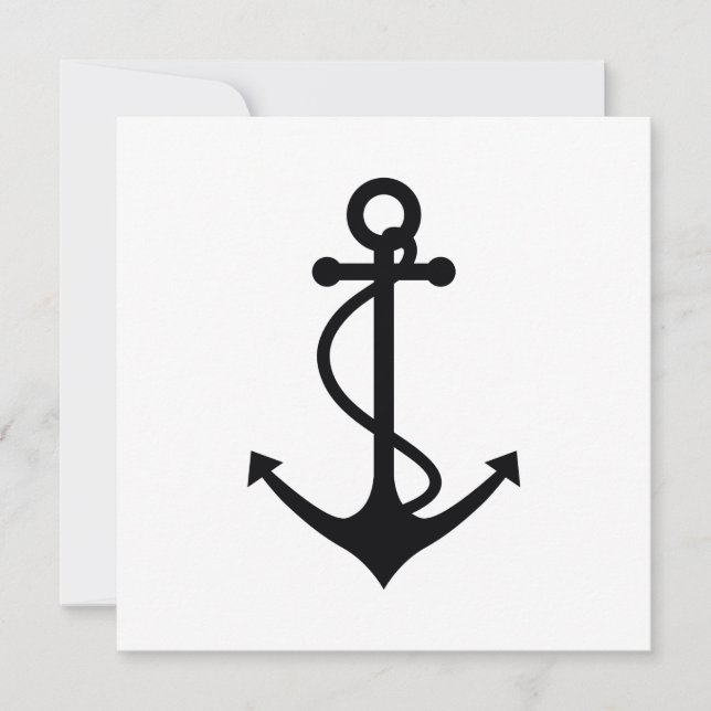 Basic Black Anchor Invitation (Front)