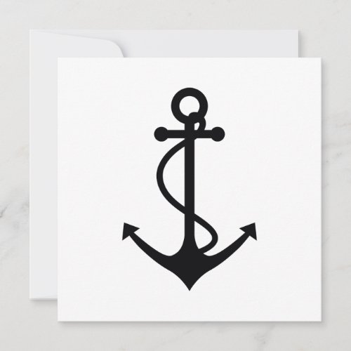 Basic Black Anchor Invitation