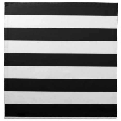Basic Black and White Stripes Cloth Napkin