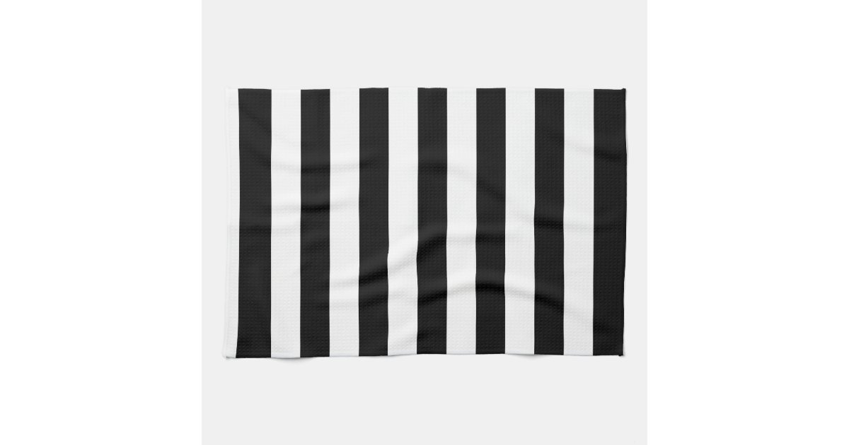 Basic Black and White Stripes Hand Towel | Zazzle