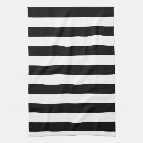 Basic Black and White Stripes Kitchen Towel