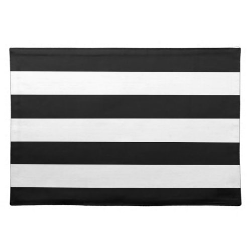 Basic Black and White Stripes Placemat