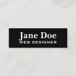 Basic Black Business Cards to Customize