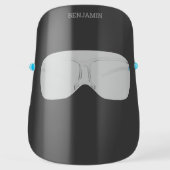 Basic Black Mask with Eye Opening and Name (Front)