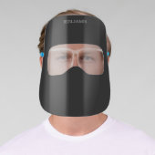 Basic Black Mask with Eye Opening and Name (Insitu)