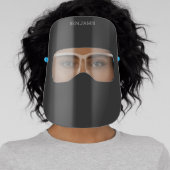 Basic Black Mask with Eye Opening and Name (Insitu)