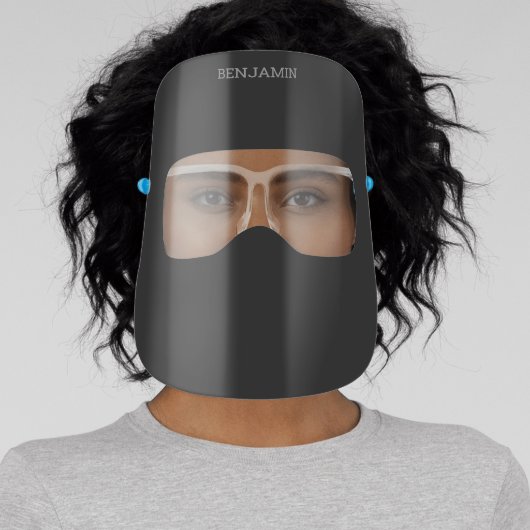 Basic Black Mask with Eye Opening and Name (Insitu)