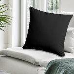 Basic black solid color simple minimal pillow