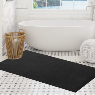 Basic black solid color simple minimal  rug