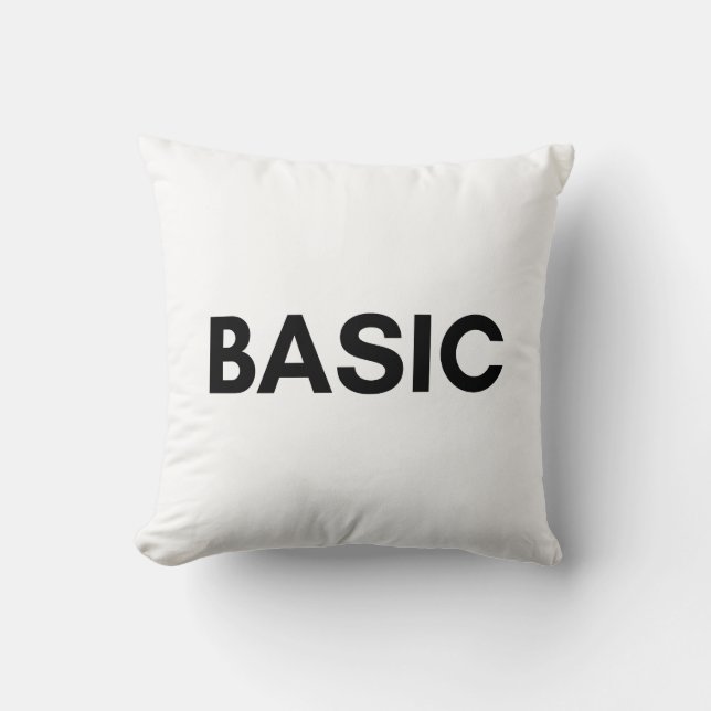 basic black throw pillow (Front)