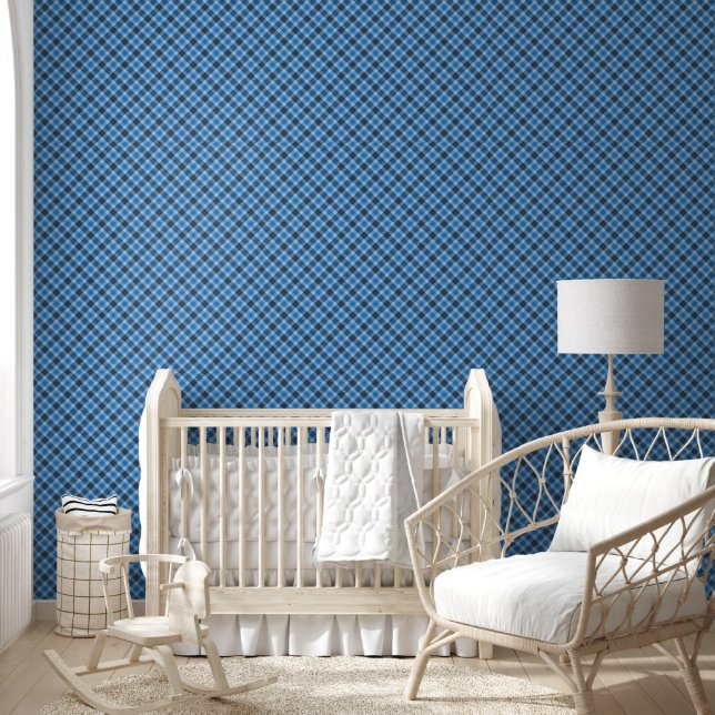 basic blue/baby blue gingham plaid  wallpaper  (Kids)