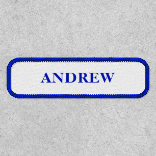 Basic Blue Personalized Work Uniform Patch