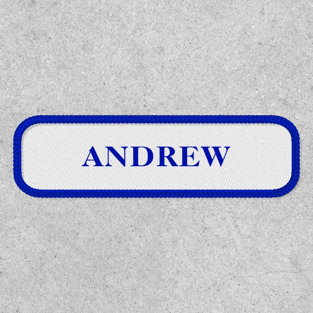 Basic Blue Personalized Work Uniform Patch (Front)