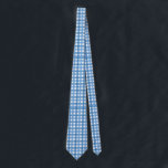 Basic Blue Plaid Neck Tie<br><div class="desc">A basic blue plaid design.  Perfect for Hanukkah</div>