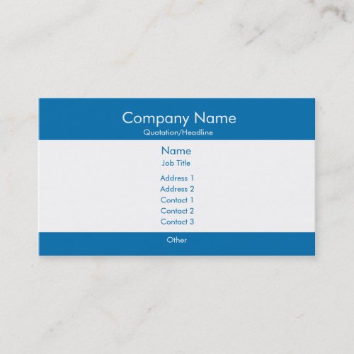 Basic Blue &amp; White Business Card