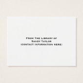 Basic Book Insert Card. (Back)