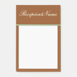 [ Thumbnail: Basic Brown Background W/ Beige Elegant Name Notes ]