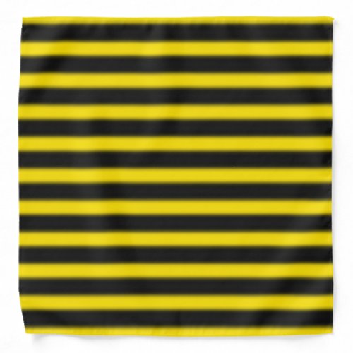 Basic Bumble Bee Inspired Black  Yellow Stripes Bandana