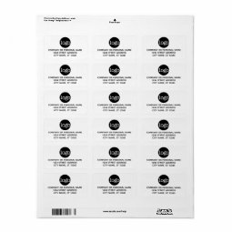 Basic Business Address Labels with Logo | Zazzle