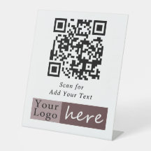 Basic Business Any QR Code Scan Pedestal Sign