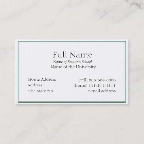 Basic Business Card for Students or Company