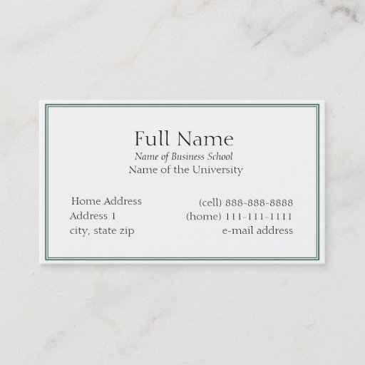 Customizable Basic Business Card for Students or Company