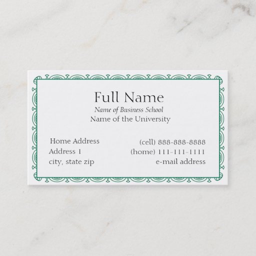 Customizable Basic Business Card for Students or Company