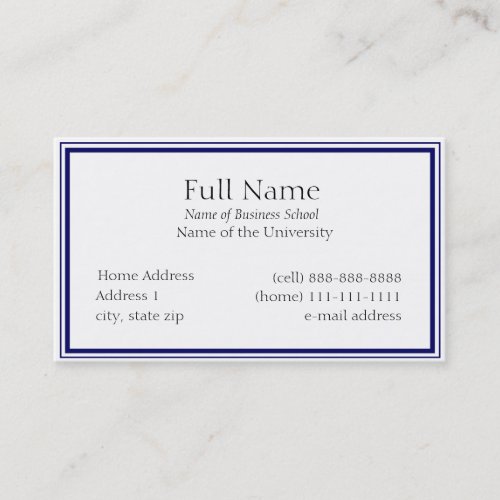 Basic Business Card for Students or Company