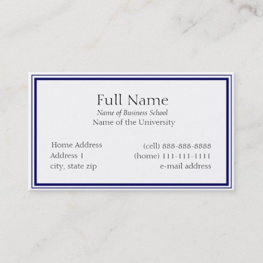 Customizable Basic Business Card for Students or Company