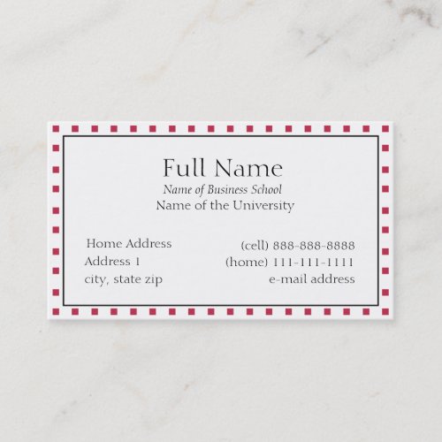 Basic Business Card for Students or Company