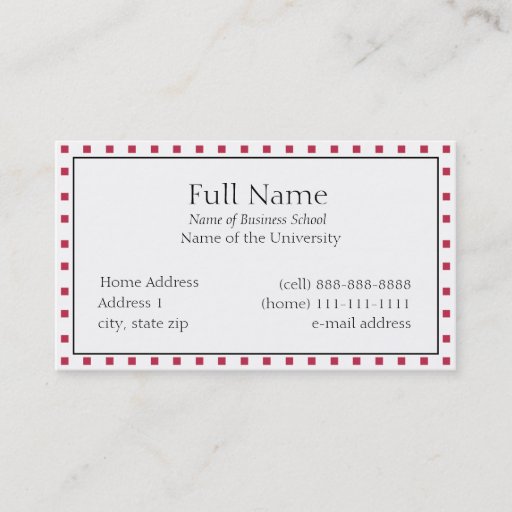 Customizable Basic Business Card for Students or Company