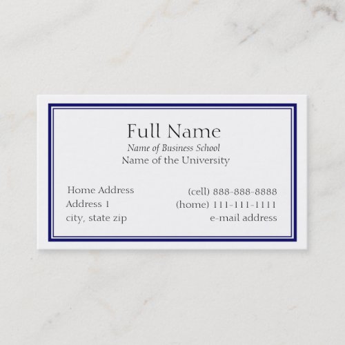 Basic Business Card for Students or Company