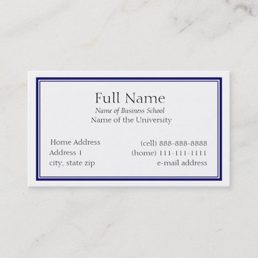 Customizable Basic Business Card for Students or Company