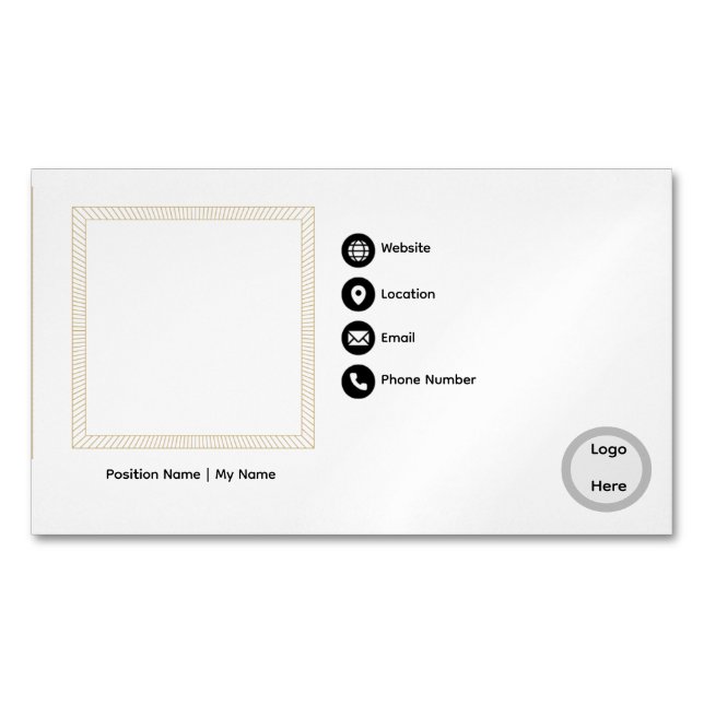Basic Business Card Magnet (Front)