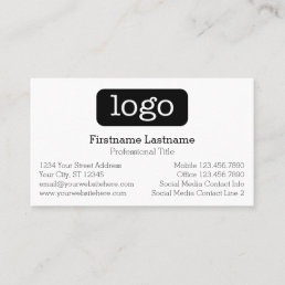 Basic Business Design Logo 7 Day Schedule Appointment Card