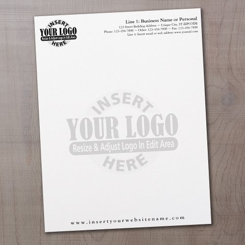 Basic Business Letterhead with WATERMARK