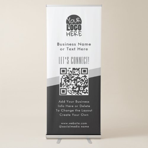 Basic Business Logo DIY QRCode Retractable Banner