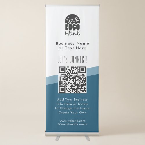 Basic Business Logo DIY QRCode Retractable Banner