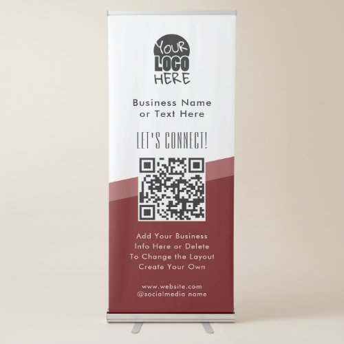 Basic Business Logo DIY QRCode Retractable Banner