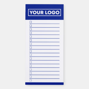 Basic Business Logo Navy Blue To Do List Magnetic Notepad