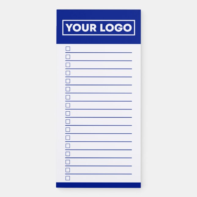 Basic Business Logo Navy Blue To Do List Magnetic Notepad (Front)