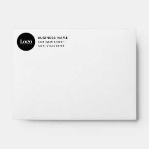 Basic Business Logo Return Address White Envelope