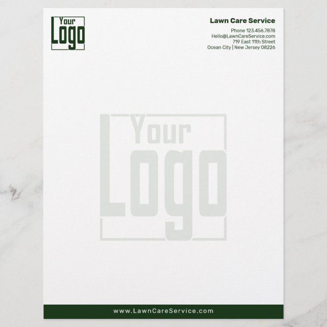 Basic Business Logo Watermark  Letterhead (Front)