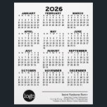 Basic Business Office Logo with Calendar Letterhead<br><div class="desc">A full-year calendar printed on a single page offers a concise and visually accessible way to plan and track an entire year at a glance. Laid out in a grid format, with months arranged in rows and columns, it displays all 12 months clearly, making it easy to note important dates,...</div>