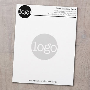 Basic Business Office Logo with Watermark Letterhead