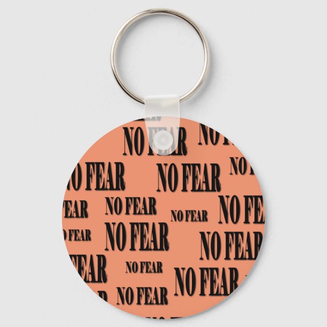Basic Button No Fear Keychain (Front)